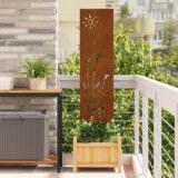 vidaXL Dekorativna ploča za vrt Rđa 32 x 140 cm Otporni čelik | shoptok.hr