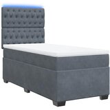  Box spring krevet s madracem tamnosivi 90x190 cm baršunasti | shoptok.hr