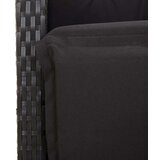  3-dijelni bistro set s jastucima crni od poliratana - Crna 1 | shoptok.hr
