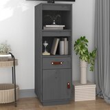  Visoka komoda siva 34 x 40 x 108,5 cm od masivne borovine | shoptok.hr