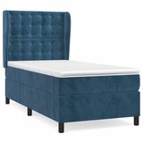 The Living Store Box spring postelja z vzmetnico temno moder 90x190 cm žamet - Box Spring Postelja, (21491226) | Shoptok.si