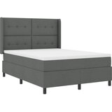  LED Box Spring Krevet Tamno siva 140 x 190 cm tkanina | shoptok.hr