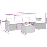 vidaXL 6-dijelni set vrtnih sofa od poliratana s jastucima svjetlosivi | shoptok.hr