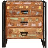 vidaXL Strani šal s predalom Rjava 66 x 33 x 70 cm trden predelan les | Shoptok.si