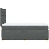 vidaXL Krevet s oprugama i madracem tamnosivi 100 x 200 cm od tkanine | shoptok.hr