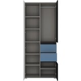 Modern Living Omara S Klasičnimi Vrati Laser, Bela, Siva, Črna, Modra | Shoptok.si