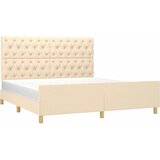  Okvir za krevet bez madraca krem 160x200 cm od tkanine | shoptok.hr
