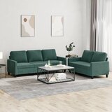 vidaXL 2-dijelni set sofa s jastucima tamnozeleni baršunasti | shoptok.hr
