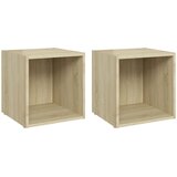 TV ormarići 2 kom boja hrasta 37 x 35 x 37 cm konstruirano drvo | Eponuda.com
