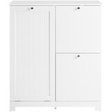 SoBuy Koš za perilo z 2 predaloma Bela 78x38x90cm Sodobno BZR213-W, (5000092596) | Shoptok.si