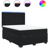 Maison Chic Box spring posteljni - Vzmetna postelja z vzmetnico črn 140x190 cm žamet SL23280, (21880446) | Shoptok.si