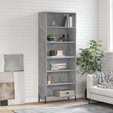  Visoka komoda siva betona 69,5x32,5x180 cm konstruirano drvo | shoptok.hr
