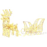  Reindeer vuče saonice Topla bijela 30 x 12 x 55 cm PET | shoptok.hr
