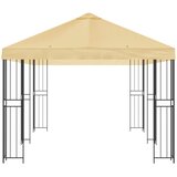 Paviljon s bočnim stranama 6 x 3 m Krem Poliester i čelik 190 | shoptok.hr