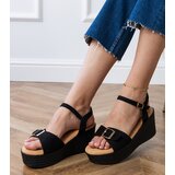 D/CEO Black women's sandals with decorative buckle Sarni | Shoptok.si