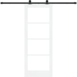 vidaXL Drsna vrata s kompletom opreme 'ORKDAL'Bela 78x202 cm, Notranja vrata s steklom 'ORKDAL'Bela 78x202x4 cm | Shoptok.si