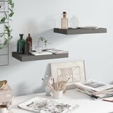 vidaXL Plutajuće zidne police 2 kom sjajne sive 40 x 23 x 3,8 cm MDF Cijene