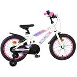 Volare dječji bicikl Lily 16″ bijelo-ružičasto-ljubičaste boje, s dvije ručne kočnice | shoptok.hr