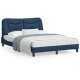 vidaXL Posteljni okvir z vzglavjem moder 140x200 cm blago | Shoptok.si