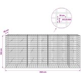  Gabion s žicom debljine 3,5 mm i mrežom 5x10 cm 350x20x150 cm | shoptok.hr