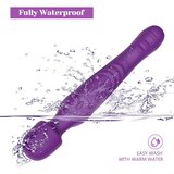 Tracy's Dog Wand - vodoodporen, polnilni, pulzirajoči masažni vibrator (vijolična) | Shoptok.si
