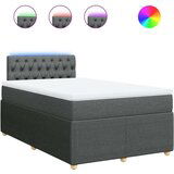  Krevet box spring s madracem tamnosivi 120 x 190 cm tkanina | shoptok.hr