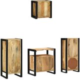  Set namještaja za kupaonicu 4 kom. Smeđa i crna 40 x 35 x 90 cm | shoptok.hr