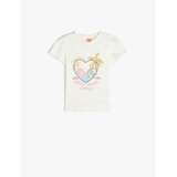 Koton T-Shirt Short Sleeve Heart Printed Cotton Cene