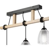  Visilica na sajli LEANDRA 3xE27/15W/230V hrast/crna | Eponuda.com
