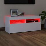 vidaXL TV ormarić s LED svjetlima bijeli 90x35x40 cm | shoptok.hr