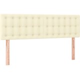 Boxspring - Krevet s oprugama i madracem krem 140x200 cm od umjetne kože - Krema 140 x 200 cm gumbi | shoptok.hr