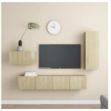  Komplet TV omaric 4-delni sonoma hrast iverna plošča | Shoptok.si