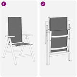  Ležeči vrtni stoli 2 pcs Črna 58 x 73 x 111,5 cm Tekstil, (5000285729) | Shoptok.si