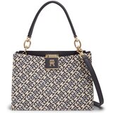 Tommy Hilfiger Ročne torbice Th Her Med Satchel Jacqu Modra Cene