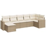  7-dijelni set vrtnih sofa od poliratana s jastucima bež | shoptok.hr