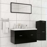  Set kupaonskog namještaja od iverice crni | shoptok.hr
