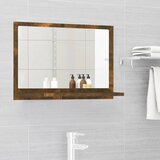  Kupaonsko ogledalo boja dimljenog hrasta 60x10,5x37 cm drveno | shoptok.hr