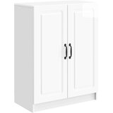  Strani šal Bela visok sijaj 66 x 34,5 x 87 cm Inženirski les, (5000217278) | Shoptok.si