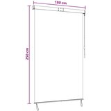 Rolo zavjesa Smeđa 180 x 250 cm Tkanina i aluminij - Smeđa 180 x 250 cm | shoptok.hr