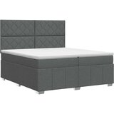  Boxspring krevet s madracem Tamnosiva 200 x 200 cm Tkanina | shoptok.hr