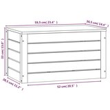  Škatla za shranjevanje bela 59,5x36,5x33 cm trdna borovina, (20671639) | Shoptok.si