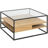 Actona Mizica s stekleno mizno ploščo v naravni barvi 80x80 cm Randolf – | Shoptok.si