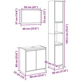  3-dijelni set kupaonskog namještaja boja hrasta sonome drveni | shoptok.hr