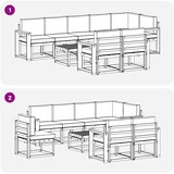  Set vanjskih sofa 9 kom. Prirodna i krem | shoptok.hr