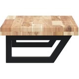  Zidna polica za umivaonik od čelika i masivnog bagremovog drva Smeđa 100 x 40 x 4 cm | shoptok.hr