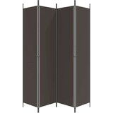 Sobna pregrada s 4 panela smeđa 200 x 220 cm od tkanine | shoptok.hr