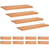 Step treads 12 kom. 100 x 30 x 2 cm Lak Čvrsto drvo bukve | shoptok.hr