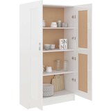 vidaXL Ormarić za knjige visoki sjaj bijeli 82,5x30,5x150 cm iverica | shoptok.hr
