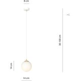 Visilica na sajli ROYAL 1xE14/10W/230V prečnik 14 cm beli | Eponuda.com