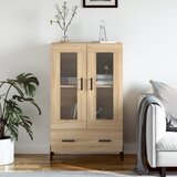 vidaXL Visoka omara sonoma hrast 69,5x31x115 cm inženirski les | Shoptok.si